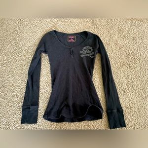 Rhinestone Skull Longsleeve